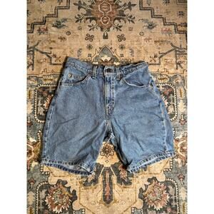Vintage Orange Tab Levi’s Jean Shorts 90s Mom Jorts Size 28 Light Wash